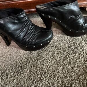 Guess by Marciano Black Leather Mules